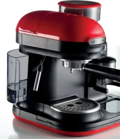 Ariete Siebträger-Espressomaschine Moderna Mit Kaffeemühle Und Aufschäumdüse, Rot/schwarz -Küche Produkt Geschäft d7955c7c3a9f5d2f4a65dcbc1ce4fcee