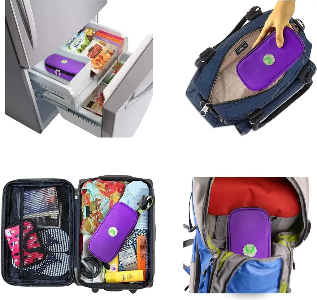 Insulin Kühltasche Reise Tasche - Medikamente Diabetiker Isoliert Tragbaren Kühler Tasche Für Insulin Pen Und Diabetes Kühltasche (Lila) 5 Insulin Kühltasche Reise Tasche - Medikamente Diabetiker Isoliert Tragbaren Kühler Tasche Für Insulin Pen Und Diabetes Kühltasche (Lila) – Bild 5