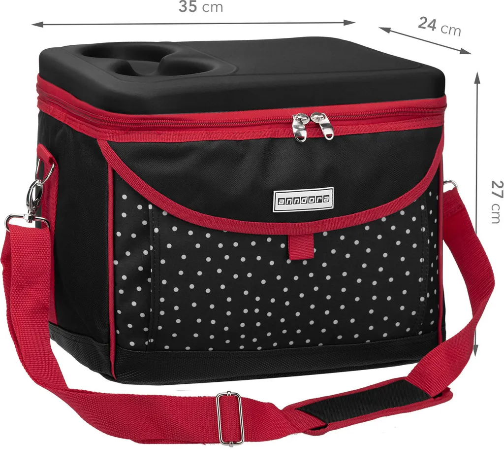 Kühlbox Kühltasche Klein Schwarz Weiß 35 X 24 X 27 Cm- Snövit - Schwarz Weiss 2 Kühlbox Kühltasche Klein Schwarz Weiß 35 X 24 X 27 Cm- Snövit - Schwarz Weiss – Bild 2