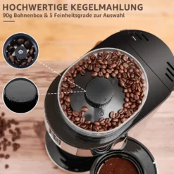 Kompakte Kaffeemaschinen Mit Mahlwerk Filterkaffeemaschine Kaffeemaschine Mit Mühle Für Bohnenkaffee Und Kaffeepulver 2/4/6 Tassen, Schwarz -Küche Produkt Geschäft d9bd9ba678e0a21a82fdef6145bf4652