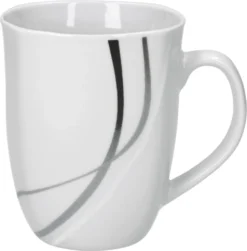 Van Well Frühstücksservice Silver Night, 12tlg 6 Personen, 6 Kaffeebecher + 6 Teller, Linien-Dekor -Küche Produkt Geschäft da5c44bf5345f167b169a0a3db501bff