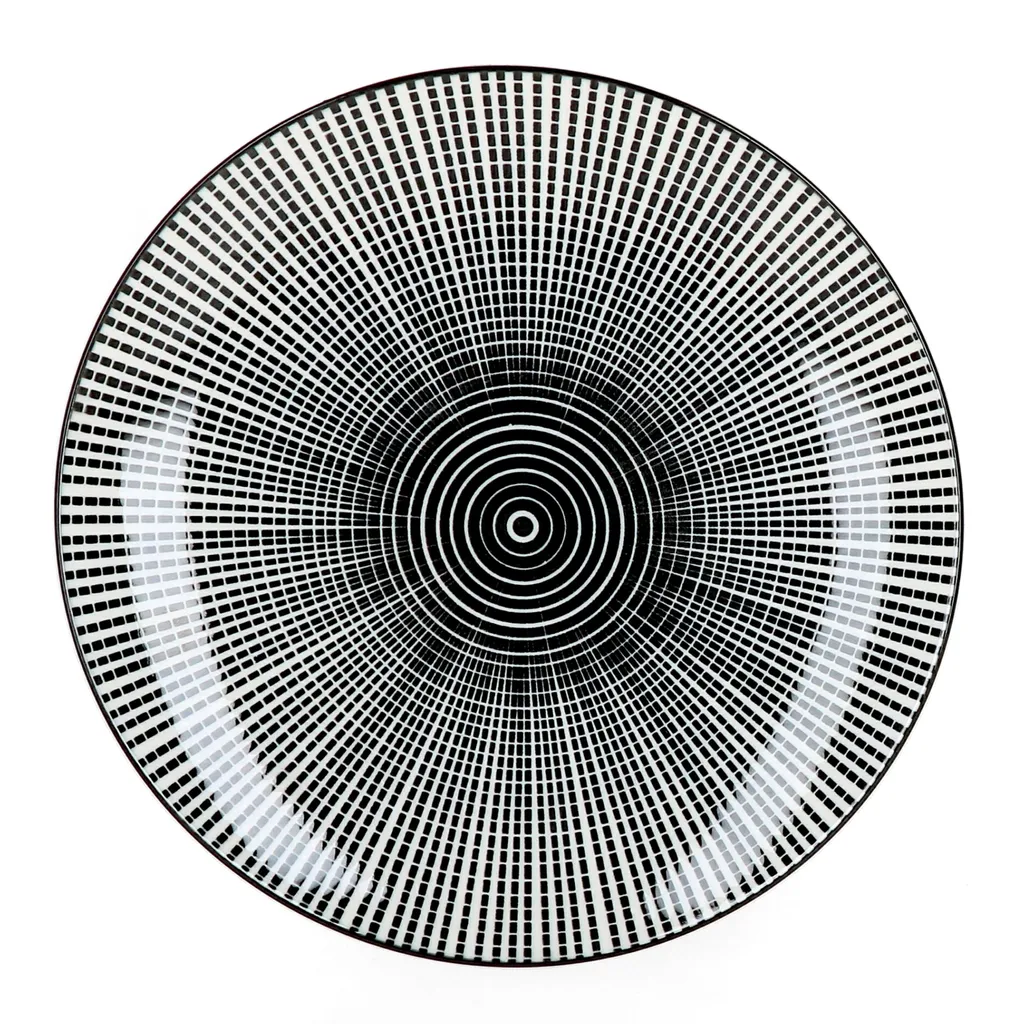 Mambocat Taipei 18-tlg. Teller Set I 6 Personen I Schwarz & Weiß Linien-Muster 5 Mambocat Taipei 18-tlg. Teller Set I 6 Personen I Schwarz & Weiß Linien-Muster – Bild 5