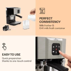 BellaVita Kaffeemaschine 3-in-1 1450 W 20 Bar Milchschäumer -Küche Produkt Geschäft dd3506771ce0430bcf3fd19e2852d115