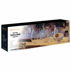 Nachtmann Tastes Good Vorteilsset 4 Gin Tonic Gläser + 4 Glastrinkhalme + Reinigungsbürste -Küche Produkt Geschäft dd3539a492be85bdd6ba356b7c263089