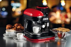 Ariete Siebträger-Espressomaschine Moderna Mit Kaffeemühle Und Aufschäumdüse, Rot/schwarz -Küche Produkt Geschäft ddc2f51390d5db1c65a9b4216cbe3574