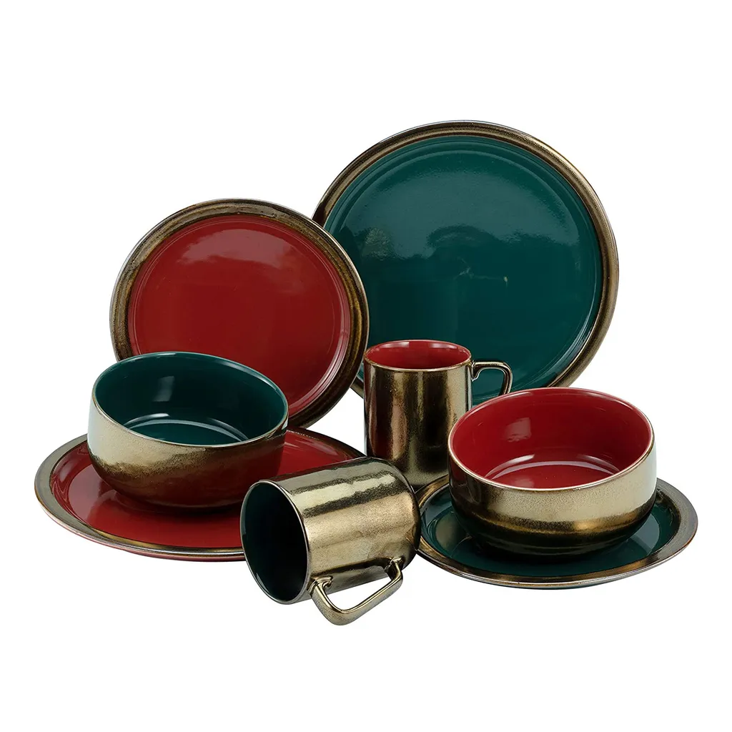 CreaTable 22973 Kombiservice Rustikal Collection Für 4 Personen, Steinzeug, Mehrfarbig (1 Set, 16-teilig) 3 CreaTable 22973 Kombiservice Rustikal Collection Für 4 Personen, Steinzeug, Mehrfarbig (1 Set, 16-teilig) – Bild 3