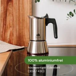 Espressokocher Edelstahl 2 Tassen I Mokkakanne Inkl. Ersatzdichtung I Mokkakocher (100 Ml Füllmenge 7 Espressokocher Edelstahl 2 Tassen I Mokkakanne Inkl. Ersatzdichtung I Mokkakocher (100 Ml Füllmenge -Küche Produkt Geschäft e377afb533472fd699c60e61909ed0ee