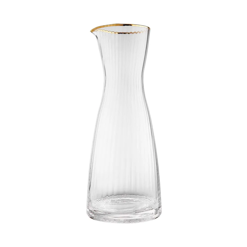 BUTLERS GOLDEN TWENTIES Karaffe Mit Goldrand Und Rillen 1l 3 BUTLERS GOLDEN TWENTIES Karaffe Mit Goldrand Und Rillen 1l – Bild 3