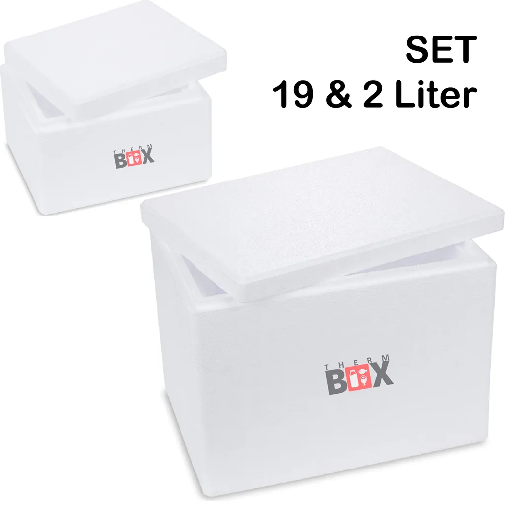 THERM BOX SET 19 & 2 Liter Styroporbox Mit Deckel Thermobox Für Essen & Getränke - Styropor Kühlbox Warmhaltebox 1 THERM BOX SET 19 & 2 Liter Styroporbox Mit Deckel Thermobox Für Essen & Getränke - Styropor Kühlbox Warmhaltebox