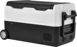 Merax Elektrisch Kühlbox Mit Kompressor 31.5L Schwarz, Mini Kühlschrank Tragbar Kühlleistung Bis -20° C, Gefrierbox 12/24 V Und 230 V Für Büro, Auto, Camping, Garten -Küche Produkt Geschäft e7ba25156ec1a6881a04fbbedab74402