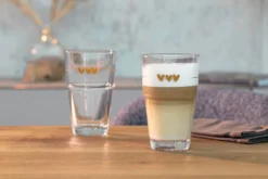 LEONARDO 043467 Solo Latte Macchiato Becher Mit Motiv Herzen, Glas, 410 Ml, Klar -Küche Produkt Geschäft e96cb16e6b2162975bead364ff97f207