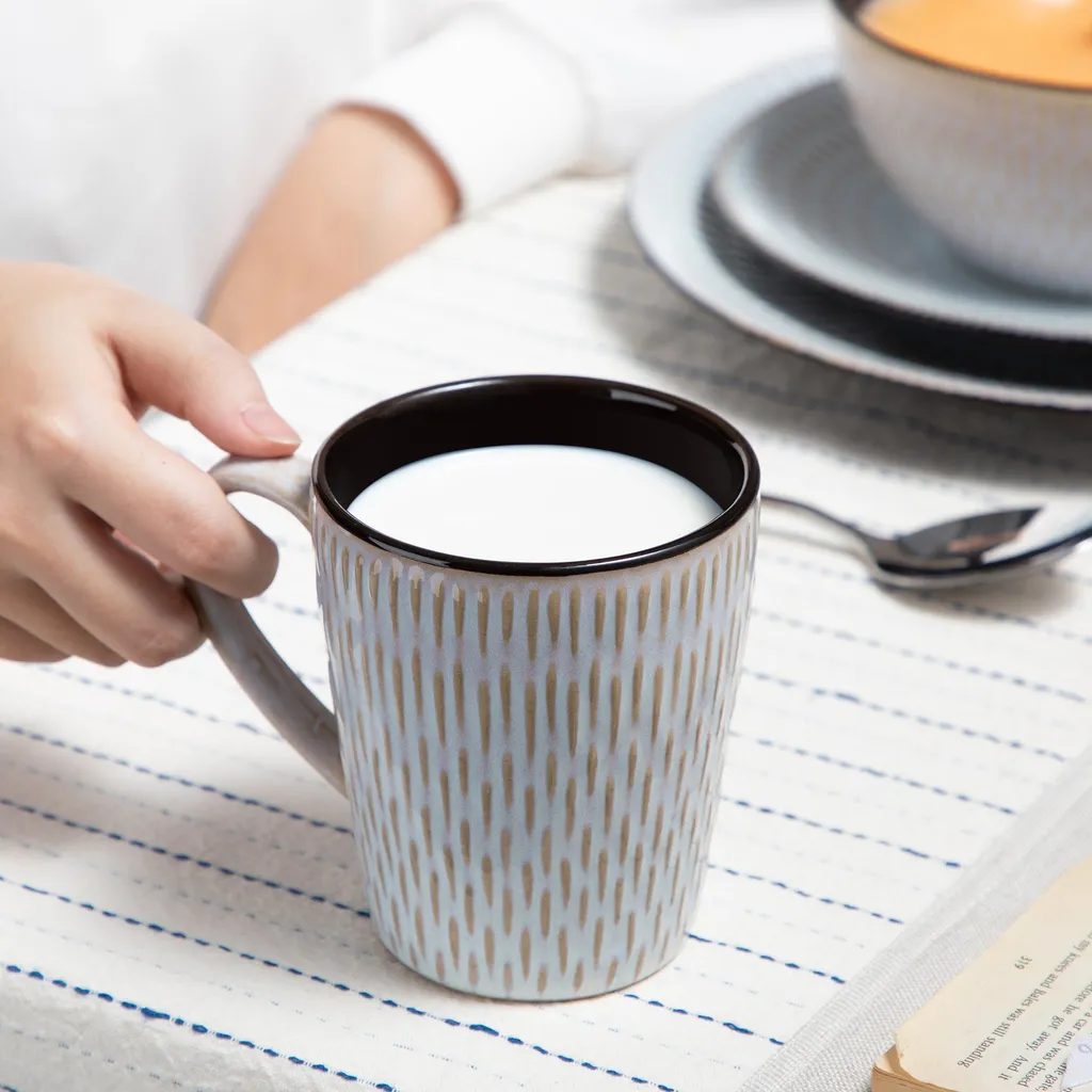 Kombiservice Steinzeug, Vancasso PLUVO Tafelservice, 16-teiliges Ess Geschirrset Mit Je 4 Speisetellern, Kuchentellern, Schalen Und Tassen Für 4 Personen 7 Kombiservice Steinzeug, Vancasso PLUVO Tafelservice, 16-teiliges Ess Geschirrset Mit Je 4 Speisetellern, Kuchentellern, Schalen Und Tassen Für 4 Personen – Bild 7