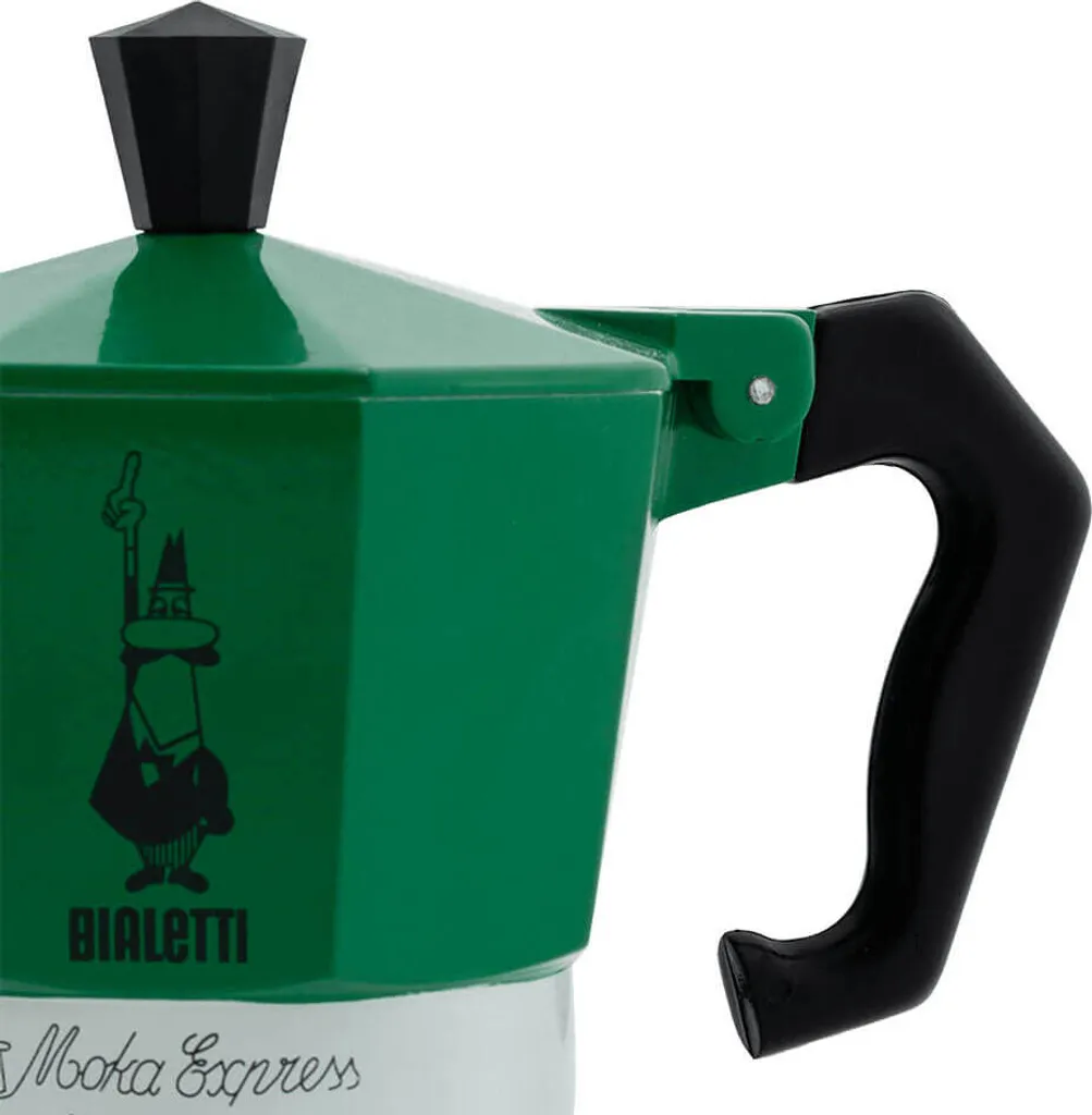 Bialetti - Moka Express Collection Italia (Tricolour), 3-Tassen-Kaffeemaschine, Aluminium 3 Bialetti - Moka Express Collection Italia (Tricolour), 3-Tassen-Kaffeemaschine, Aluminium – Bild 3