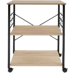 Tectake Servierwagen Rugby 65,5x45,5x88,5cm - Industrial Holz Hell, Eiche Sonoma -Küche Produkt Geschäft e9f98fe9a7ebc17941de1a798f0245a6