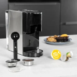 Princess 4-in-1 Multi-Kapsel-Kaffeemaschine 1450W 0,8L Schwarz Silbern -Küche Produkt Geschäft eb0c214ac67c70d68cd0bcb95b79f975