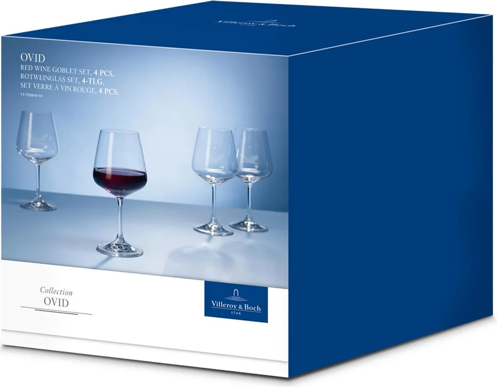 Villeroy & Boch Rotweinglas Set Ovid Klar, 4 Tlg. 7 Villeroy & Boch Rotweinglas Set Ovid Klar, 4 Tlg. – Bild 7