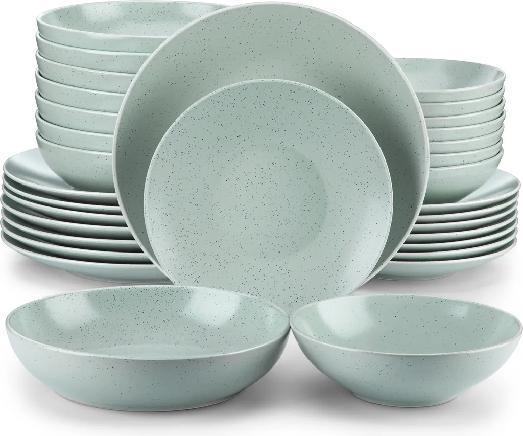 Tafelservice Steingut, Vancasso SABINE 32-teiliges Geschirrset, Modernes Kombiservice Für 8 Personen, Sesam Design 1 Tafelservice Steingut, Vancasso SABINE 32-teiliges Geschirrset, Modernes Kombiservice Für 8 Personen, Sesam Design