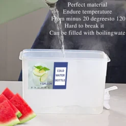 Getränkespender Aus Kunststoff, Getränkespender Mit Zapfen, 3.5L/ 5L L Eissaft, Limonadenspender Für Party, Täglicher Gebrauch, Milchspender Für Kühlschrank Gallone, Kleiner Wasserspender,3,5 L -Küche Produkt Geschäft f0a183aa2360d708b3de3b2e93a2a2c0