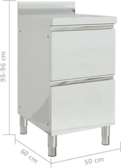 VIDAXL Möbel Gastro-Küchenschrank Mit 2 Schubladen Edelstahl 2023 14 VIDAXL Möbel Gastro-Küchenschrank Mit 2 Schubladen Edelstahl 2023 -Küche Produkt Geschäft f342f54d902a599c9edd2f0d6b355960