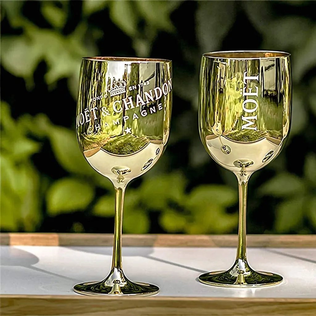 Moët & Chandon Champagnergläser Gold 6er Set Gläser Geschenkset 3 Moët & Chandon Champagnergläser Gold 6er Set Gläser Geschenkset – Bild 3