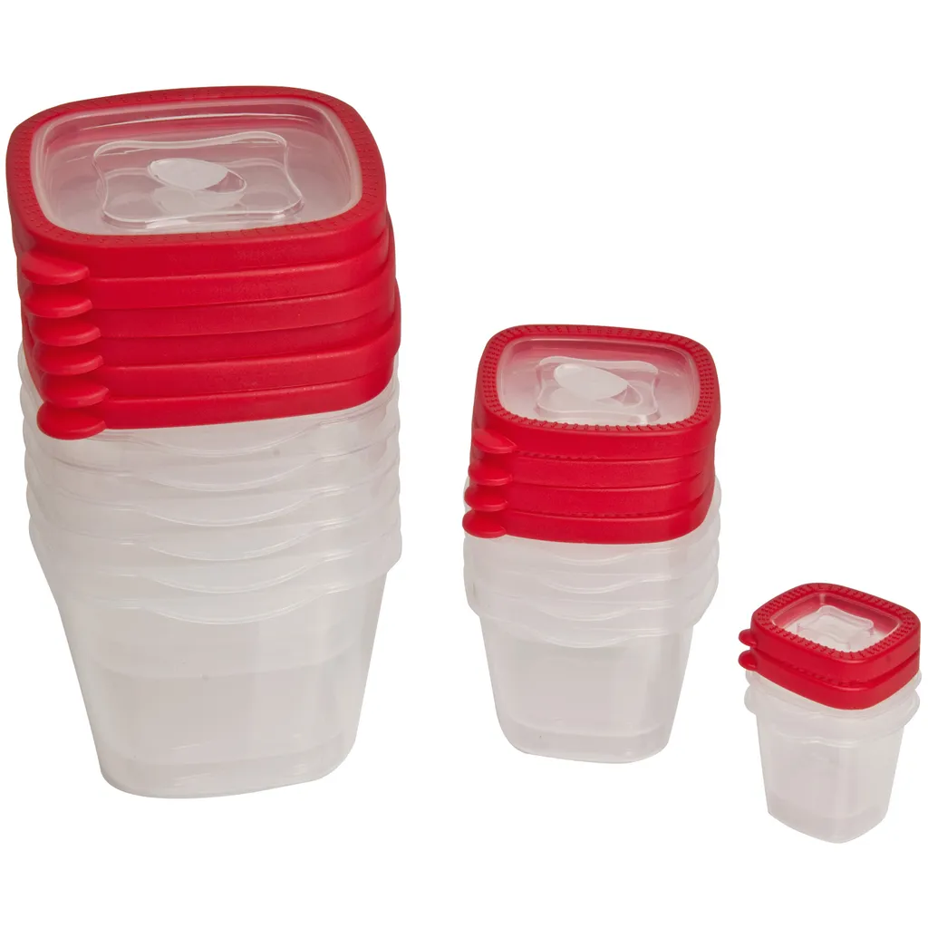 Deuba Frischhaltedosen Mit Deckel 24-tlg. Kunststoff BPA-Frei Spülmaschinen- Und Mikrowellengeeignet 6 Größen 120ml Bis 1700 Ml Küche Vorratsdosen, Farbe:rot 4 Deuba Frischhaltedosen Mit Deckel 24-tlg. Kunststoff BPA-Frei Spülmaschinen- Und Mikrowellengeeignet 6 Größen 120ml Bis 1700 Ml Küche Vorratsdosen, Farbe:rot – Bild 4