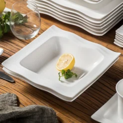 MALACASA, Serie Mario, 60 Tlg. Cremeweiß Porzellan Geschirrset Tafelservice Mit Je 12 Kaffeetassen, 12 Untertassen, 12 Dessertteller, 12 Suppenteller Und 12 Speiseteller 10 MALACASA, Serie Mario, 60 Tlg. Cremeweiß Porzellan Geschirrset Tafelservice Mit Je 12 Kaffeetassen, 12 Untertassen, 12 Dessertteller, 12 Suppenteller Und 12 Speiseteller -Küche Produkt Geschäft f578d749550254a5e69ece3a0893770d