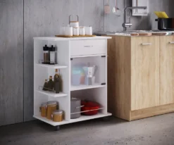 VCM Holz Küchenwagen Servierwagen Rollwagen Ablage Rollbar Rollen Schublade Pocis Weiß -Küche Produkt Geschäft f5a8c7364330a5b20441411204e1cb27