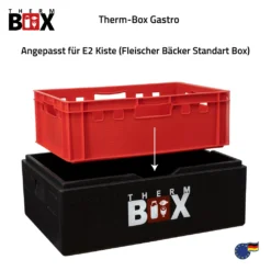 Profibox B53 - Wand: 3cm - Volumen: 53L - Innenmaß: 62,5x42,5x22cm - Wiederverwendbar Isolierbox Thermobox Kühlbox Warmhaltebox - Für E2 Kiste -Küche Produkt Geschäft f627e78867abd3e9f012b518c0ecee14