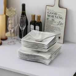 MALACASA, Serie Flora, Marmor Porzellan Tafelservice 24 Teiligen Set Kombiservice Geschirrset Mit 12 Speiseteller Und 12 Suppenteller Für 12 Personen 13 MALACASA, Serie Flora, Marmor Porzellan Tafelservice 24 Teiligen Set Kombiservice Geschirrset Mit 12 Speiseteller Und 12 Suppenteller Für 12 Personen -Küche Produkt Geschäft f759777f219f5f2b0f368bac1e8dcd6c