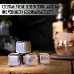 Whisiskey - Whisky Karaffe - Geschenke Für Männer - Komplette Whiskey Set - Globus - 900ML – Inkl. 4 Whisky Steine, 4 Whisky Gläser & Ausgießer - Whisky Dekanter – Whiskygläser - Natursteine -Küche Produkt Geschäft f81a801a1434fa5cc864c5d606b740ad