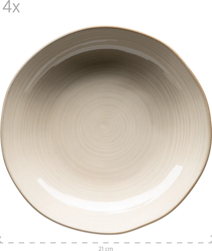 Mäser 931371 Nottingham Vintage Tafel-Service Für 4 Personen Mit Speiseteller Und Suppenteller Im Retro-Look, Steinzeug, Beige, 8-teilig (1 Set) 9 Mäser 931371 Nottingham Vintage Tafel-Service Für 4 Personen Mit Speiseteller Und Suppenteller Im Retro-Look, Steinzeug, Beige, 8-teilig (1 Set) – Bild 9