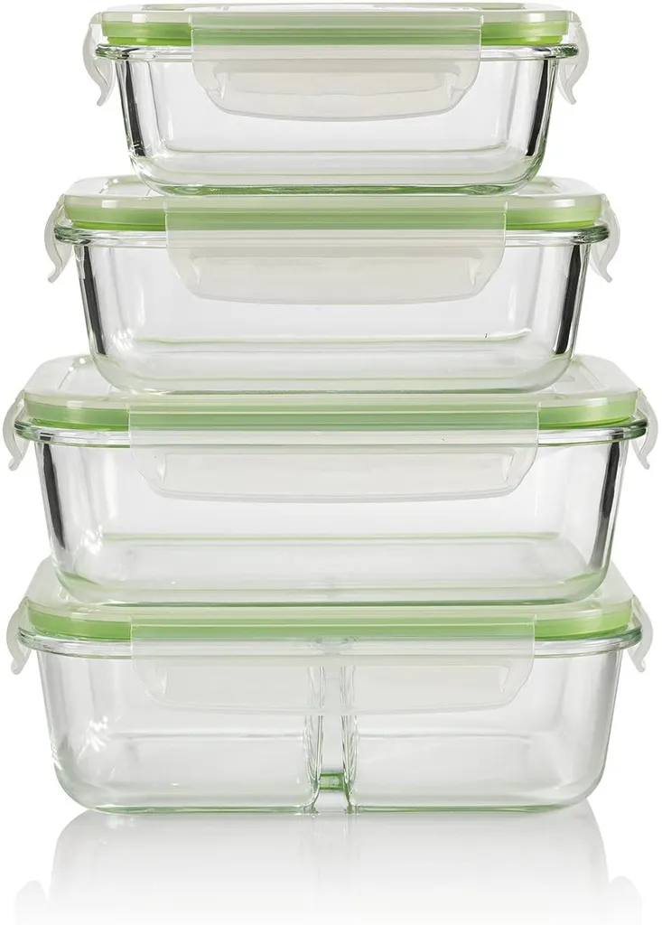 GOURMETmaxx Glas-Frischhaltedosen Klick-it 8-tlg. Limegreen Frischhaltedosen 4er Set Glas Klick-It Gefrierdosen Lunchbox Brotdose Limegreen 12 GOURMETmaxx Glas-Frischhaltedosen Klick-it 8-tlg. Limegreen Frischhaltedosen 4er Set Glas Klick-It Gefrierdosen Lunchbox Brotdose Limegreen – Bild 12